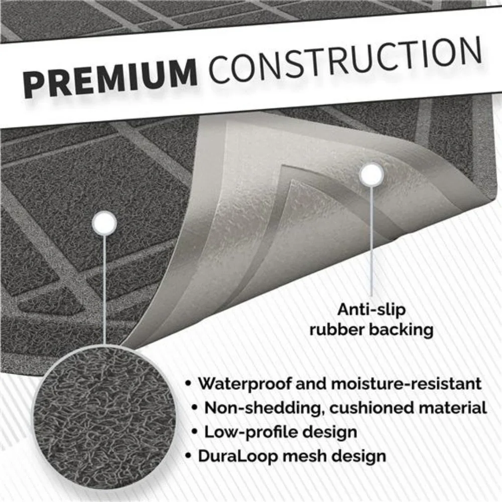 Grey, 42 x 35 - Anti Slip, Durable & Washable, Outdoor & Indoor Door Mat